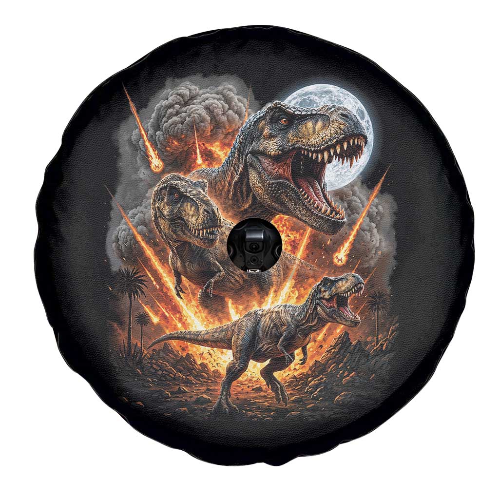 Funny Dinosaur Meteorite Strike Spare Tire Cover Epic Paleontology Gift