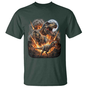 Funny Dinosaur Meteorite Strike T Shirt Epic Paleontology Gift