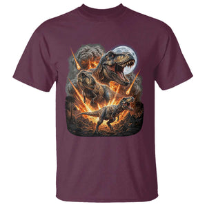 Funny Dinosaur Meteorite Strike T Shirt Epic Paleontology Gift