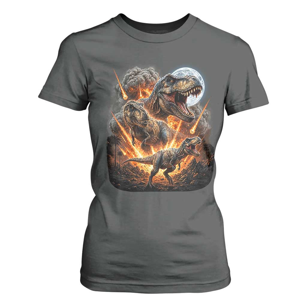 Funny Dinosaur Meteorite Strike T Shirt For Women Epic Paleontology Gift