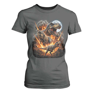 Funny Dinosaur Meteorite Strike T Shirt For Women Epic Paleontology Gift