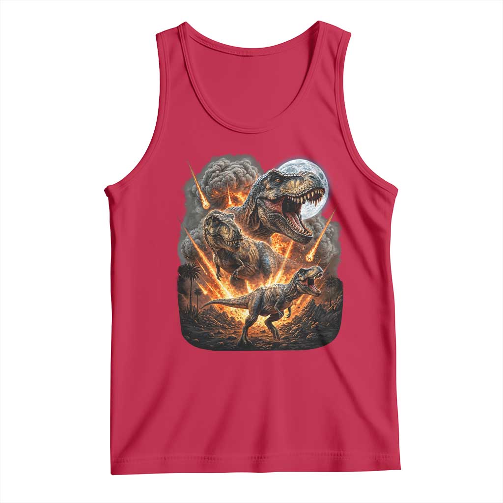 Funny Dinosaur Meteorite Strike Tank Top Epic Paleontology Gift