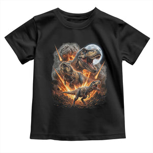Funny Dinosaur Meteorite Strike Toddler T Shirt Epic Paleontology Gift