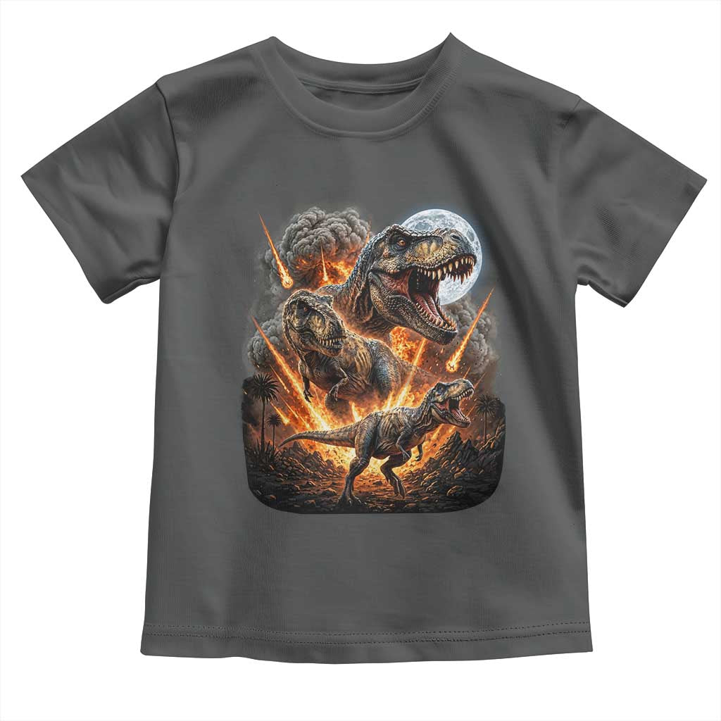 Funny Dinosaur Meteorite Strike Toddler T Shirt Epic Paleontology Gift
