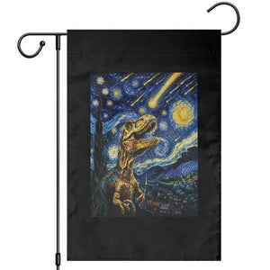 Dinosaur Starry Night Meteor Shower Garden Flag Astronomy Lover Gift