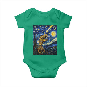 Dinosaur Starry Night Meteor Shower Baby Onesie Astronomy Lover Gift