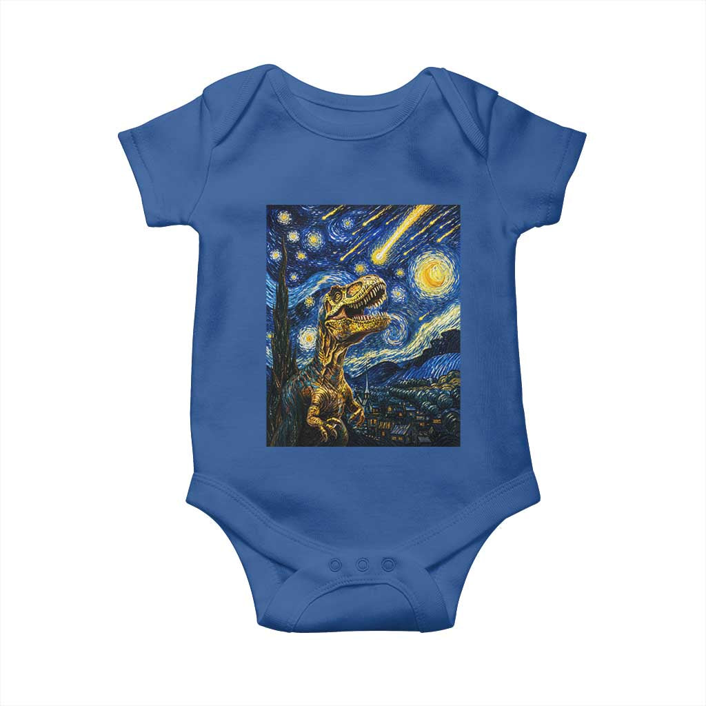 Dinosaur Starry Night Meteor Shower Baby Onesie Astronomy Lover Gift