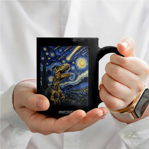 Dinosaur Starry Night Meteor Shower Coffee Mug Astronomy Lover Gift