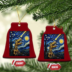 Dinosaur Starry Night Meteor Shower Ceramic Ornament Astronomy Lover Gift