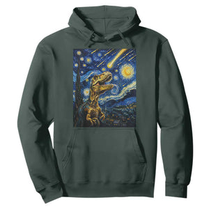 Dinosaur Starry Night Meteor Shower Hoodie Astronomy Lover Gift