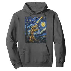 Dinosaur Starry Night Meteor Shower Hoodie Astronomy Lover Gift