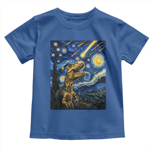 Dinosaur Starry Night Meteor Shower Toddler T Shirt Astronomy Lover Gift
