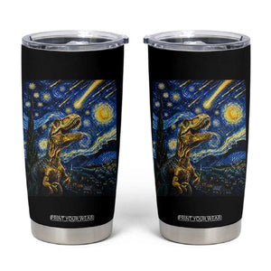 Dinosaur Starry Night Meteor Shower Tumbler Cup Astronomy Lover Gift