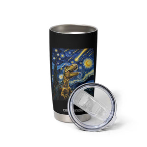 Dinosaur Starry Night Meteor Shower Tumbler Cup Astronomy Lover Gift