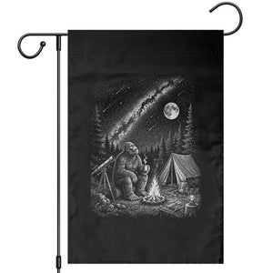 Bigfoot Camping Under Meteor Showers Garden Flag Stargazer Gift