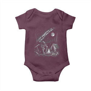 Bigfoot Camping Under Meteor Showers Baby Onesie Stargazer Gift