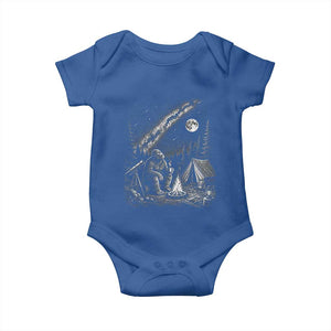 Bigfoot Camping Under Meteor Showers Baby Onesie Stargazer Gift
