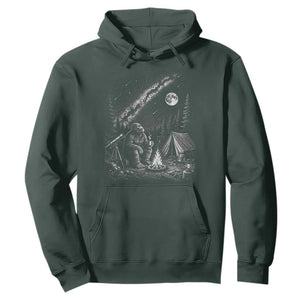 Bigfoot Camping Under Meteor Showers Hoodie Stargazer Gift