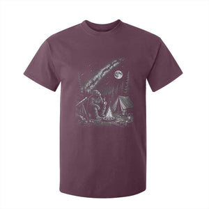Bigfoot Camping Under Meteor Showers T Shirt For Kid Stargazer Gift
