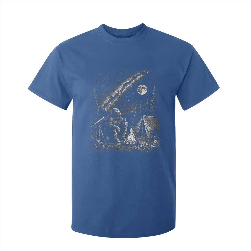 Bigfoot Camping Under Meteor Showers T Shirt For Kid Stargazer Gift