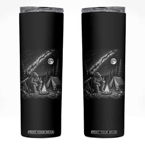 Bigfoot Camping Under Meteor Showers Skinny Tumbler Stargazer Gift