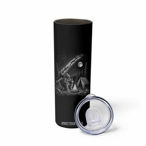 Bigfoot Camping Under Meteor Showers Skinny Tumbler Stargazer Gift