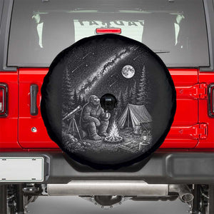 Bigfoot Camping Under Meteor Showers Spare Tire Cover Stargazer Gift