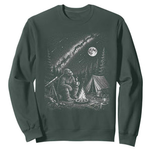 Bigfoot Camping Under Meteor Showers Sweatshirt Stargazer Gift