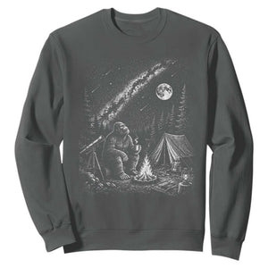Bigfoot Camping Under Meteor Showers Sweatshirt Stargazer Gift