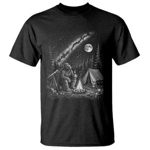 Bigfoot Camping Under Meteor Showers T Shirt Stargazer Gift