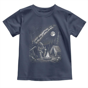 Bigfoot Camping Under Meteor Showers Toddler T Shirt Stargazer Gift