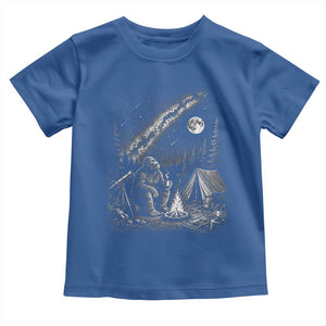 Bigfoot Camping Under Meteor Showers Toddler T Shirt Stargazer Gift