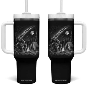 Bigfoot Camping Under Meteor Showers Tumbler With Handle Stargazer Gift