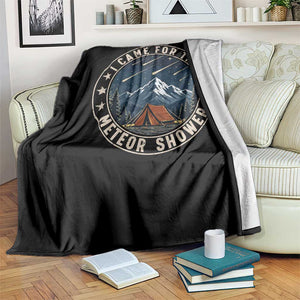 I Came For The Meteor Shower Throw Blanket Funny Astronomy Camping