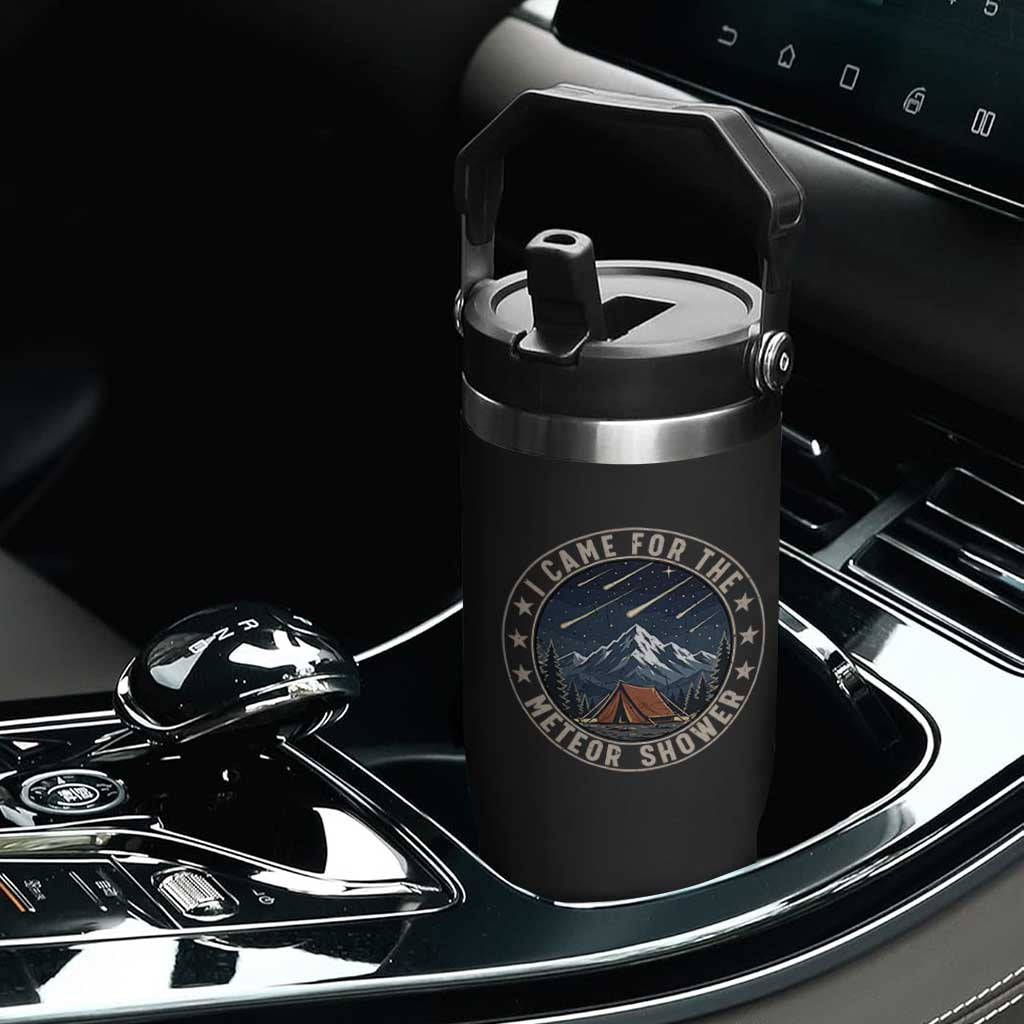 I Came For The Meteor Shower Flip Straw Tumbler Funny Astronomy Camping