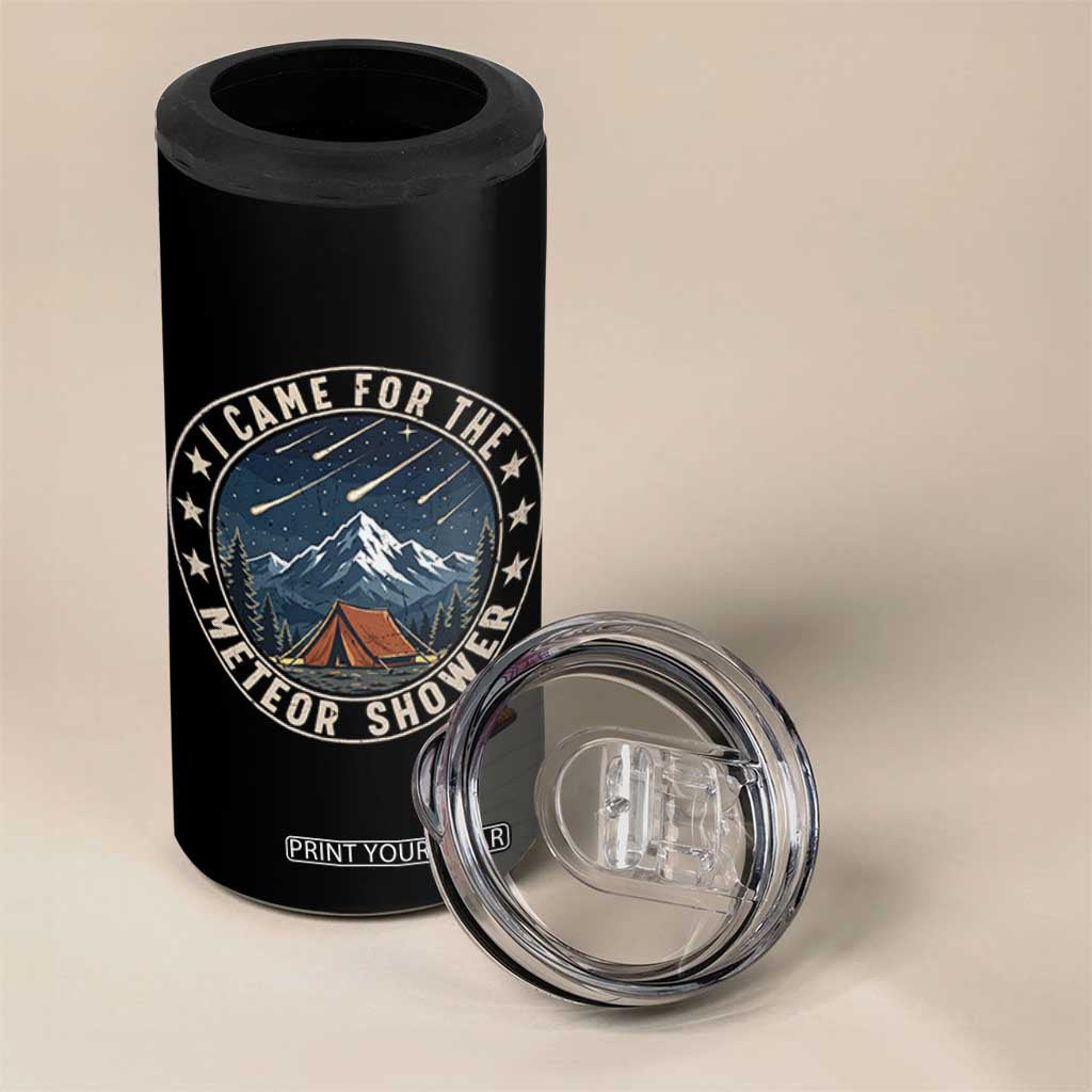 I Came For The Meteor Shower 4 in 1 Can Cooler Tumbler Funny Astronomy Camping