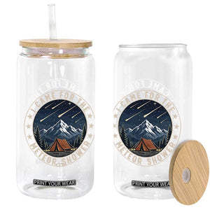 I Came For The Meteor Shower Glass Can Funny Astronomy Camping