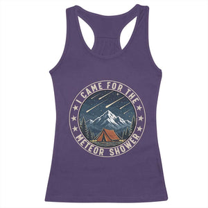 I Came For The Meteor Shower Racerback Tank Top Funny Astronomy Camping