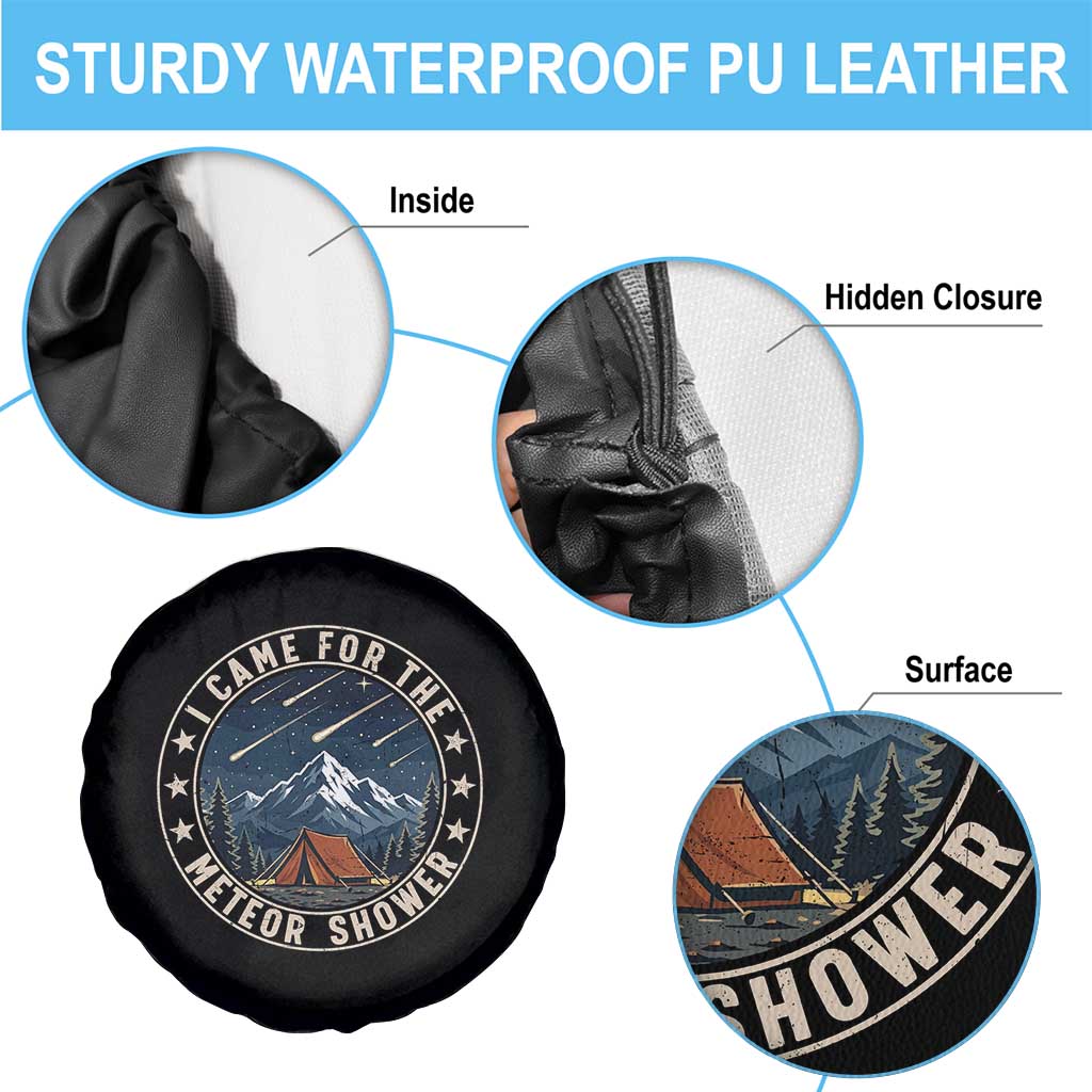 I Came For The Meteor Shower Spare Tire Cover Funny Astronomy Camping