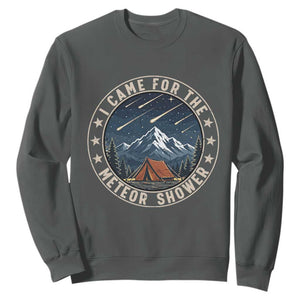 I Came For The Meteor Shower Sweatshirt Funny Astronomy Camping