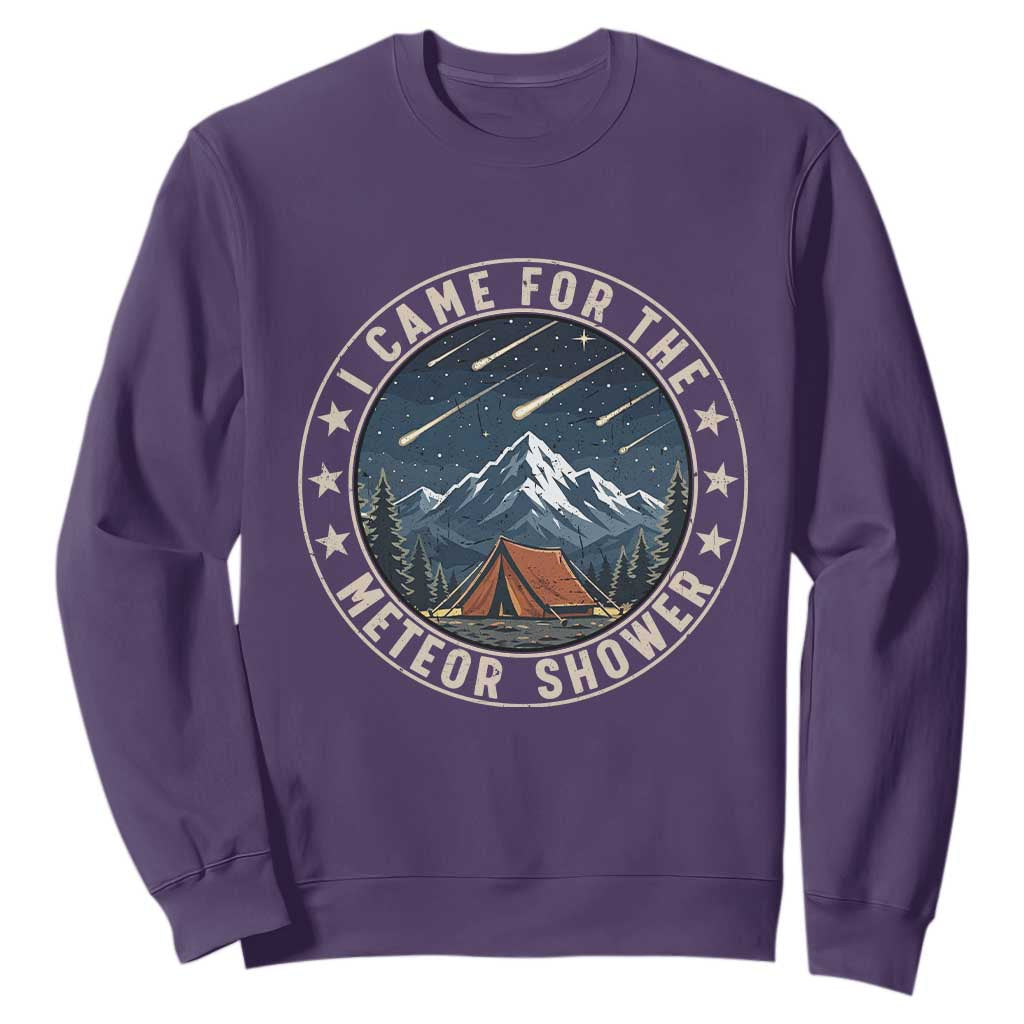 I Came For The Meteor Shower Sweatshirt Funny Astronomy Camping