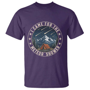 I Came For The Meteor Shower T Shirt Funny Astronomy Camping