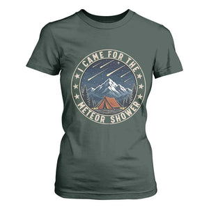 I Came For The Meteor Shower T Shirt For Women Funny Astronomy Camping