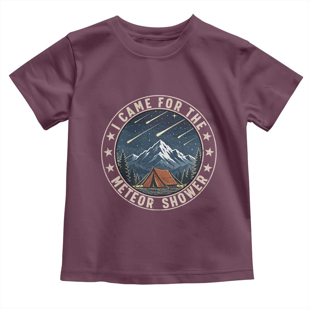 I Came For The Meteor Shower Toddler T Shirt Funny Astronomy Camping
