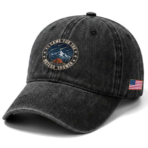 I Came For The Meteor Shower Washed Cotton Baseball Cap Funny Astronomy Camping