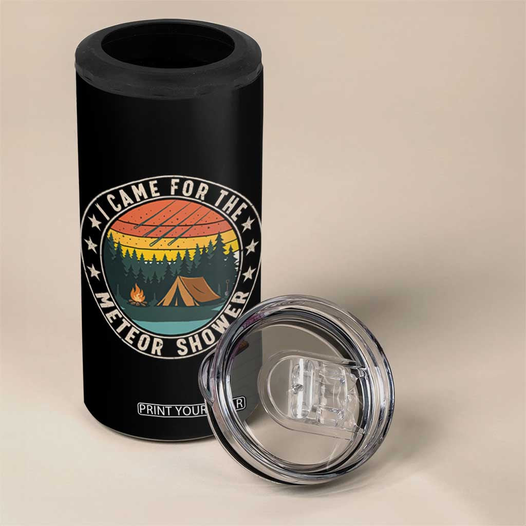 I Came For The Meteor Shower 4 in 1 Can Cooler Tumbler Stargazer Camping Gift