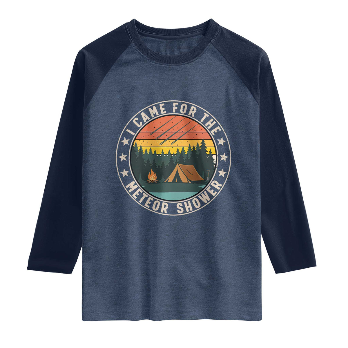 I Came For The Meteor Shower Raglan Shirt Stargazer Camping Gift