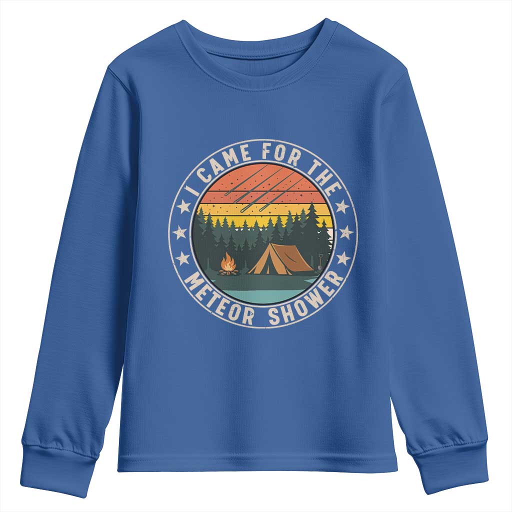 I Came For The Meteor Shower Youth Sweatshirt Stargazer Camping Gift