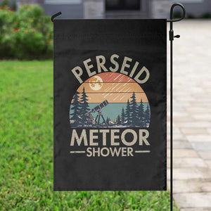 Perseid Meteor Shower Garden Flag Vintage Astronomy Lover