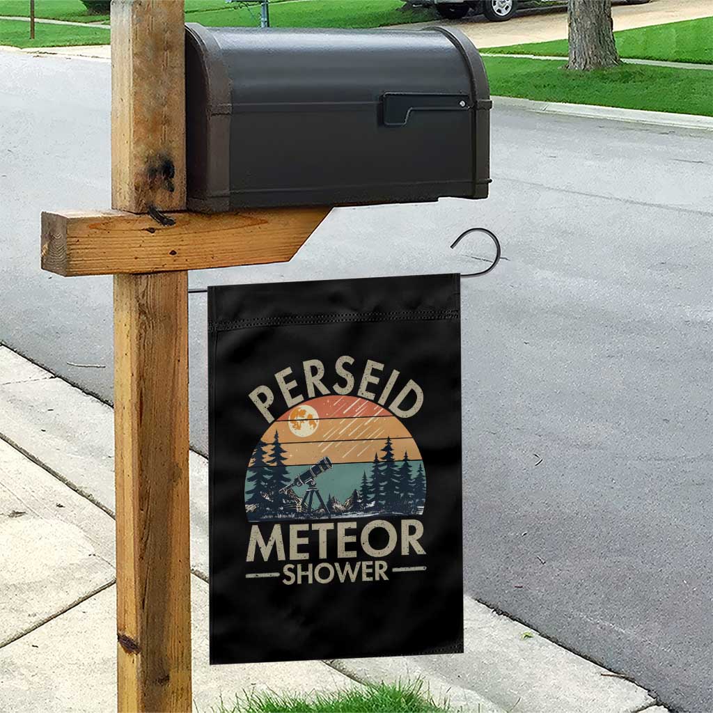 Perseid Meteor Shower Garden Flag Vintage Astronomy Lover